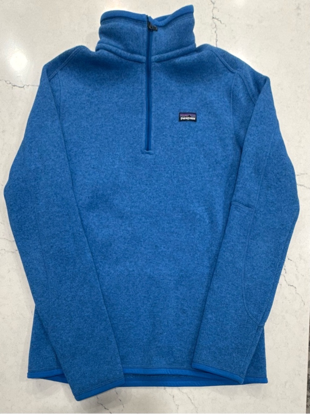 Patagonia 1/4 Zip Blue Fleece Pullover Sweatshirt Women’s Size M Long Sleeve - Picture 9 of 9